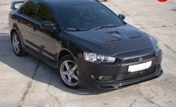 31 799 р. Пластиковый капот Evo  Mitsubishi Lancer  10 CY (2007-2017) седан дорестайлинг, хэтчбэк дорестайлинг, седан рестайлинг, хэтчбек 5 дв рестайлинг (Неокрашенный)  с доставкой в г. Майкоп. Увеличить фотографию 5