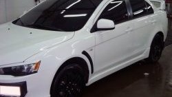 4 189 р. Пороги накладки Evo Mitsubishi Lancer 10 CY седан дорестайлинг (2007-2010) (Неокрашенные)  с доставкой в г. Майкоп. Увеличить фотографию 2