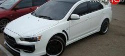 4 189 р. Пороги накладки Evo Mitsubishi Lancer 10 CY седан дорестайлинг (2007-2010) (Неокрашенные)  с доставкой в г. Майкоп. Увеличить фотографию 3