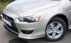 899 р. Вставка переднего бампера (зубатка) Evo Mitsubishi Lancer 10 CY седан дорестайлинг (2007-2010) (Неокрашенная)  с доставкой в г. Майкоп. Увеличить фотографию 4