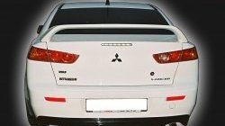 4 249 р. Накладка заднего бампера GT Dynamics Mitsubishi Lancer 10 CY седан дорестайлинг (2007-2010) (Неокрашенная)  с доставкой в г. Майкоп. Увеличить фотографию 2