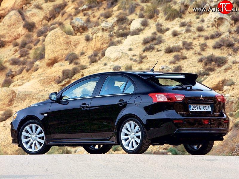 5 399 р. Верхний спойлер Sport 5D (хетчбек) Mitsubishi Lancer 10 CY хэтчбэк дорестайлинг (2007-2010) (Неокрашенный)  с доставкой в г. Майкоп