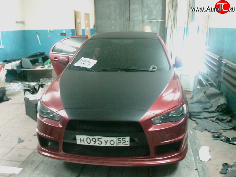 10 849 р. Передний бампер Sport Mitsubishi Lancer 10 CY седан дорестайлинг (2007-2010) (Неокрашенный)  с доставкой в г. Майкоп