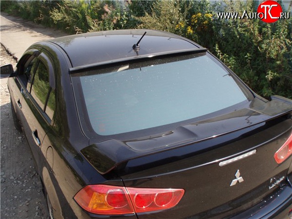 3 899 р. Козырёк на заднее лобовое стекло Sport  Mitsubishi Lancer  10 CY (2007-2017) седан дорестайлинг, седан рестайлинг (Неокрашенный)  с доставкой в г. Майкоп