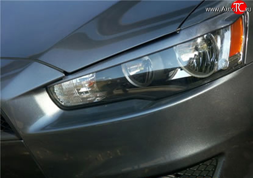739 р. Реснички Evo Mitsubishi Lancer 10 CY хэтчбек 5 дв рестайлинг (2011-2017) (Неокрашенные)  с доставкой в г. Майкоп