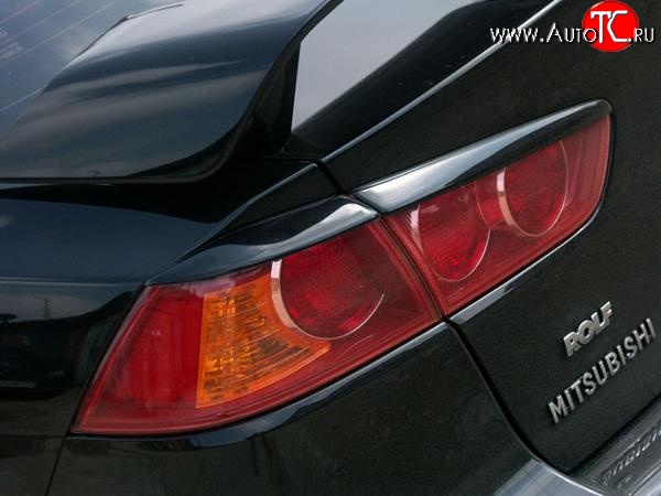 1 149 р. Реснички на задние фонари  Mitsubishi Lancer  10 CY (2007-2017) седан дорестайлинг, седан рестайлинг (Неокрашенные)  с доставкой в г. Майкоп