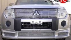 10 599 р. Накладка переднего бампера Sport Mitsubishi Pajero 4 V80 дорестайлинг (2006-2011) (Неокрашенная)  с доставкой в г. Майкоп. Увеличить фотографию 3