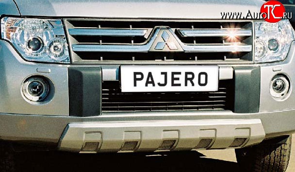 10 499 р. Накладка переднего бампера GT Dynamics Mitsubishi Pajero 4 V80 дорестайлинг (2006-2011) (Дорестайлинг, Неокрашенная)  с доставкой в г. Майкоп