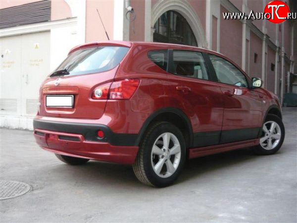 5 199 р. Накладка заднего бампера Городская Легенда Nissan Qashqai 1 дорестайлинг (2007-2010) (Неокрашенная)  с доставкой в г. Майкоп