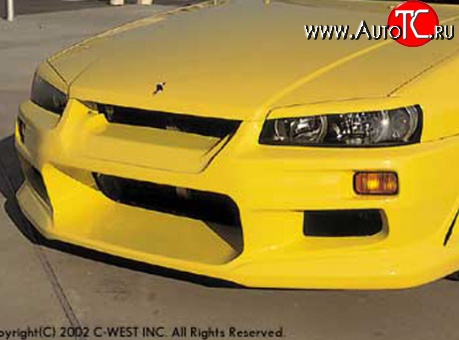 10 549 р. Передний бампер Bomex Nissan Skyline R34 (1999-2002) (Неокрашенный)  с доставкой в г. Майкоп