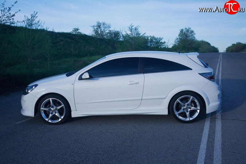 4 599 р. Пороги накладки DM-Style  Opel Astra  H GTC (2004-2011) хэтчбек 3 дв. дорестайлинг, хэтчбек 3 дв. рестайлинг (Неокрашенные)  с доставкой в г. Майкоп