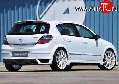5 899 р. Пороги накладки Rieger Opel Astra H хэтчбек 5дв дорестайлинг (2004-2007) (Неокрашенные)  с доставкой в г. Майкоп
