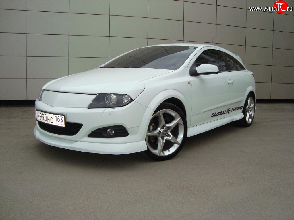 4 499 р. Глухая решётка радиатора Global Tuning Opel Astra H GTC хэтчбек 3 дв. рестайлинг (2006-2011) (Неокрашенная)  с доставкой в г. Майкоп