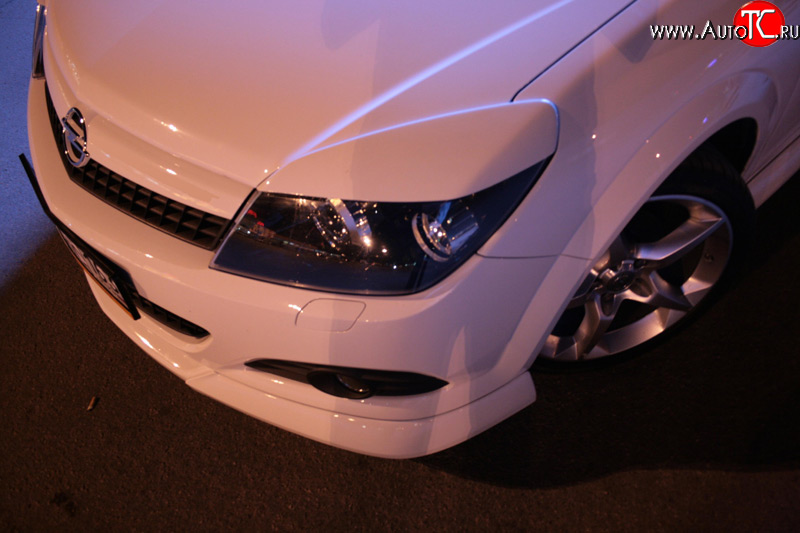 829 р. Реснички Global Tuning Opel Astra H GTC хэтчбек 3 дв. рестайлинг (2006-2011) (Неокрашенные)  с доставкой в г. Майкоп