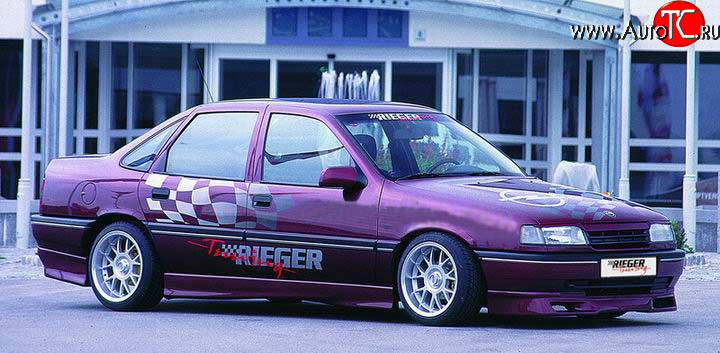 4 999 р. Накладка переднего бампера Rieger Opel Vectra A седан дорестайлинг (1988-1992)  с доставкой в г. Майкоп