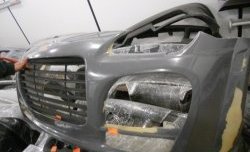 30 699 р. Передний бампер Techart Magnum I Porsche Cayenne 955 (2002-2006) (Неокрашенный)  с доставкой в г. Майкоп. Увеличить фотографию 6