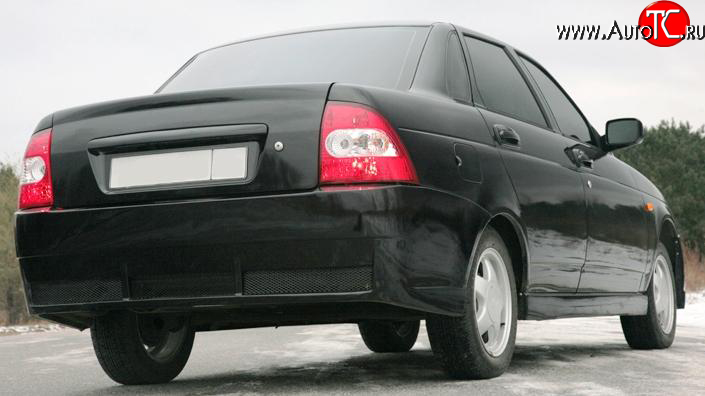 4 399 р. Задний бампер Снайпер (  Лада Приора  2170 (2007-2014) седан дорестайлинг (Неокрашенный)  с доставкой в г. Майкоп