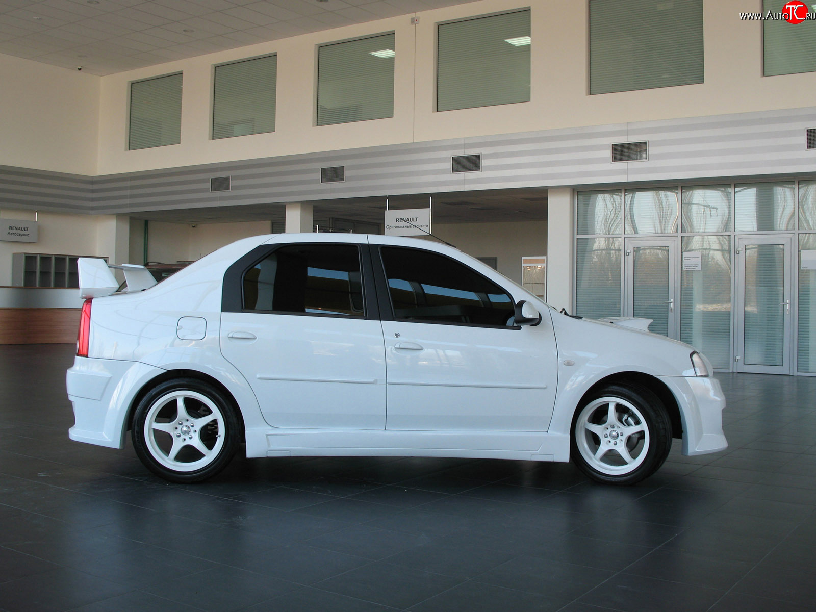 4 699 р. Пороги накладки Power DM  Renault Logan  1 (2004-2010) дорестайлинг (Неокрашенные)  с доставкой в г. Майкоп