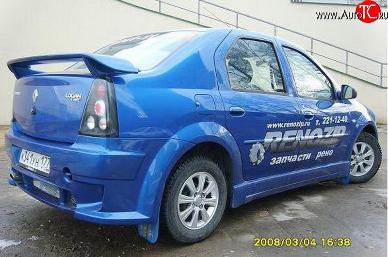 6 499 р. Низкий спойлер Power DM Renault Logan 1 дорестайлинг (2004-2010) (Неокрашенный)  с доставкой в г. Майкоп