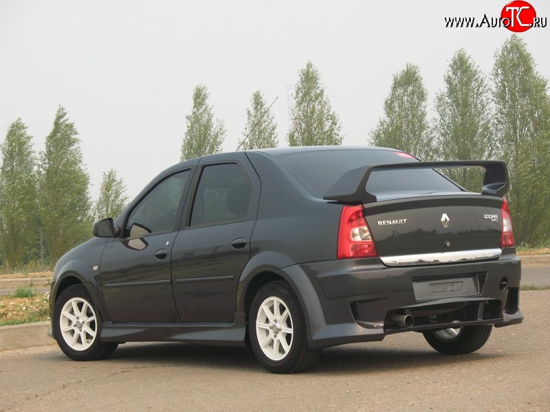 9 999 р. Задний бампер Power DM 2  Renault Logan  1 (2010-2016) рестайлинг (Без сетки, Неокрашенный)  с доставкой в г. Майкоп