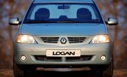 2 999 р. Передний бампер SAT Renault Logan 1 дорестайлинг (2004-2010) (Неокрашенный)  с доставкой в г. Майкоп. Увеличить фотографию 2