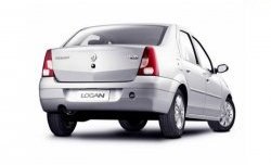10 949 р. Задний бампер SAT Renault Logan 1 дорестайлинг (2004-2010) (Неокрашенный)  с доставкой в г. Майкоп. Увеличить фотографию 2