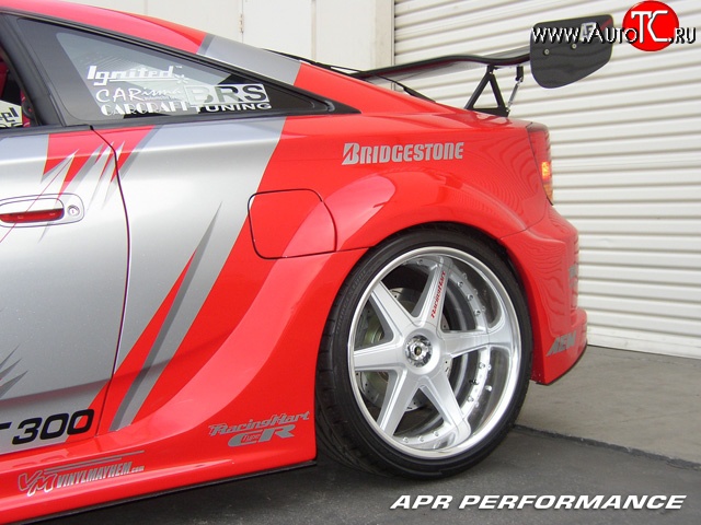 4 449 р. Комплект пластиковых накладок K1 Style wide body на задние крылья автомобиля Toyota Celica T230 (1999-2006)  с доставкой в г. Майкоп