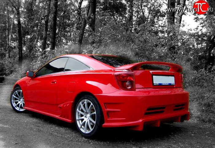 8 899 р. Задний бампер Dark Weber Toyota Celica T230 (1999-2006) (стеклопластик жёсткий, Неокрашенный)  с доставкой в г. Майкоп