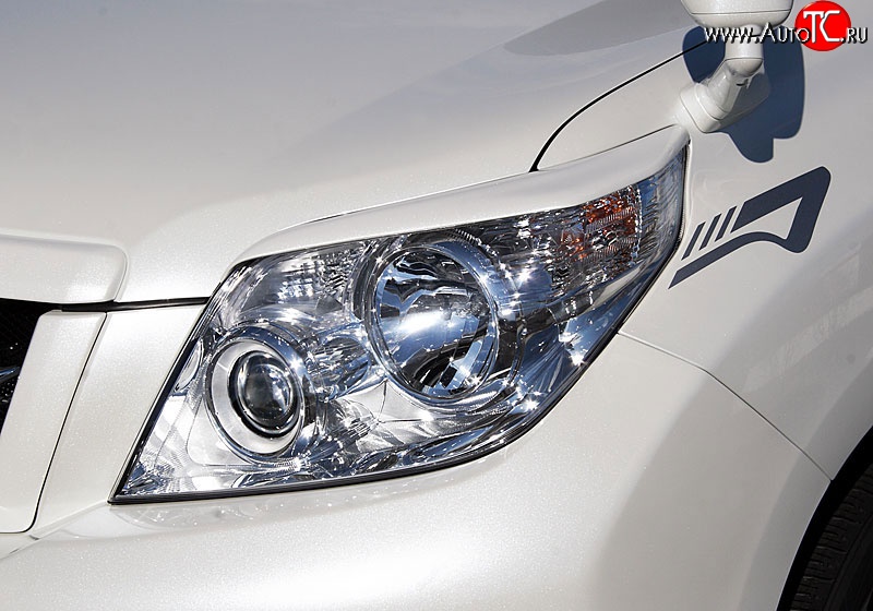 919 р. Реснички JAOS V2 на фары Toyota Land Cruiser Prado J150 дорестайлинг (2009-2013) (Неокрашенные)  с доставкой в г. Майкоп