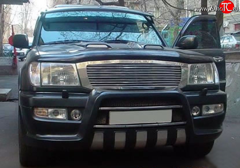 18 449 р. Передний бампер DAKAR Toyota Land Cruiser 100 дорестайлинг (1998-2002) (Неокрашенный)  с доставкой в г. Майкоп