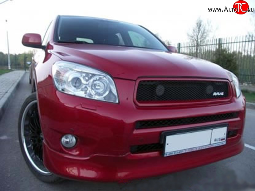8 949 р. Накладка ORIGINAL на передний бампер Toyota RAV4 XA305 5 дв. дорестайлинг (2005-2009) (Неокрашенная)  с доставкой в г. Майкоп