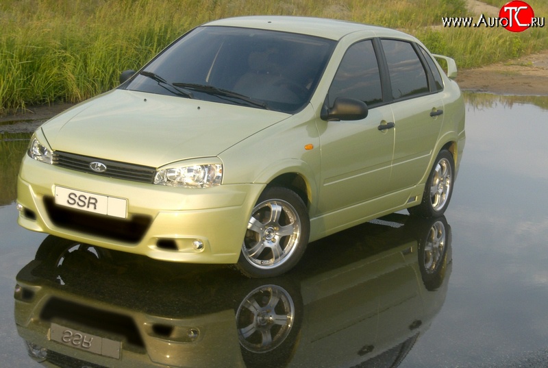 7 799 р. Передний бампер SSR Лада Калина 1117 универсал (2004-2013) (Без сетки, Неокрашенный)  с доставкой в г. Майкоп