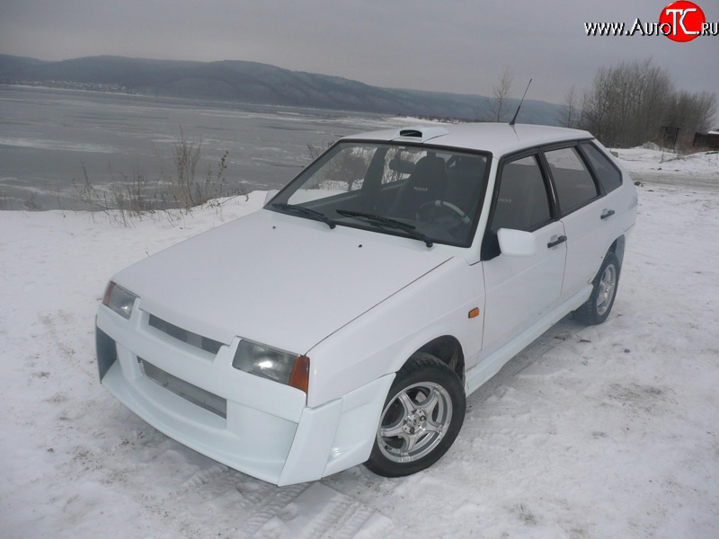 3 499 р. Передний бампер Миллер-Пилот (без мест под ПТФ) Лада 21099 (1990-2004) (Неокрашенный)  с доставкой в г. Майкоп