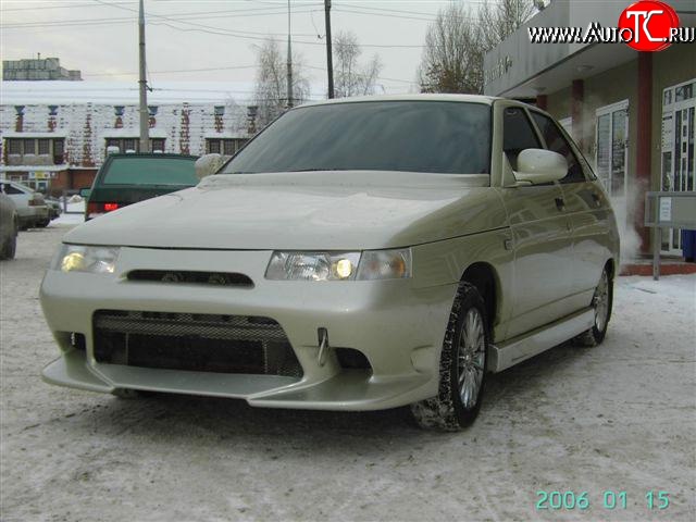 5 699 р. Передний бампер Лукойл Спорт Лада 2112 хэтчбек (1999-2008) (Неокрашенный)  с доставкой в г. Майкоп