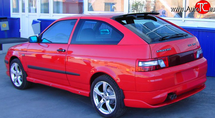 4 699 р. Накладка SVR на задний бампер  Лада 2112 (1999-2009) хэтчбек, купе (Неокрашенная)  с доставкой в г. Майкоп