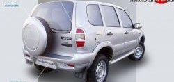 559 р. Накладки Кураж 2 на фонари (до 2009 г) Chevrolet Niva 2123 дорестайлинг (2002-2008) (Неокрашенные)  с доставкой в г. Майкоп. Увеличить фотографию 2