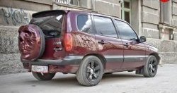 3 299 р. Чехол запасного колеса Трофей Снайпера Chevrolet Niva 2123 дорестайлинг (2002-2008) (Неокрашенный)  с доставкой в г. Майкоп. Увеличить фотографию 2