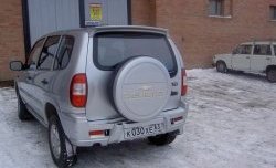 1 699 р. Чехол запасного колеса Chevrolet  Chevrolet Niva  2123 (2002-2020), Лада 2123 (Нива Шевроле) (2002-2021), Лада Нива Трэвел (2021-2025) (Неокрашенный)  с доставкой в г. Майкоп. Увеличить фотографию 2