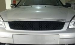 549 р. Решётка радиатора Car.T Лада Приора 21728 купе дорестайлинг (2010-2013) (Неокрашенная)  с доставкой в г. Майкоп. Увеличить фотографию 2
