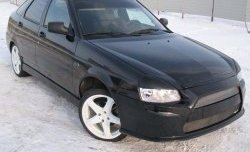 9 399 р. Передний бампер Lancer Style Лада Приора 2172 хэтчбек дорестайлинг (2008-2014) (Неокрашенный)  с доставкой в г. Майкоп. Увеличить фотографию 5