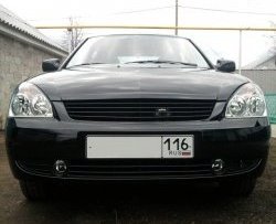 1 299 р. Решётка радиатора Elegance Лада Приора 2170 седан дорестайлинг (2007-2014) (Неокрашенная)  с доставкой в г. Майкоп. Увеличить фотографию 3