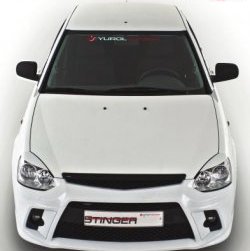 5 099 р. Передний бампер Stinger Лада Приора 21728 купе дорестайлинг (2010-2013) (Неокрашенный)  с доставкой в г. Майкоп. Увеличить фотографию 3