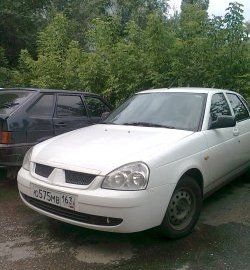 749 р. Решётка радиатора Car.t MMC Style Лада Приора 21728 купе дорестайлинг (2010-2013) (Неокрашенная)  с доставкой в г. Майкоп. Увеличить фотографию 2