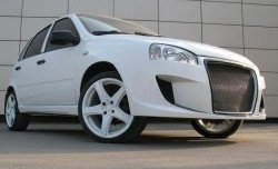 9 399 р. Передний бампер Я-робот Лада Калина 1117 универсал (2004-2013) (Неокрашенный, сетка в воздухозаборниках)  с доставкой в г. Майкоп. Увеличить фотографию 3