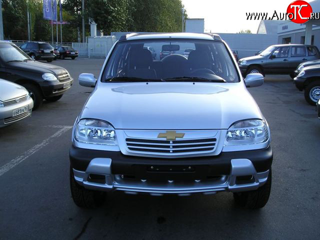 479 р. Радиаторная решётка Трофи Chevrolet Niva 2123 дорестайлинг (2002-2008) (Неокрашенная)  с доставкой в г. Майкоп