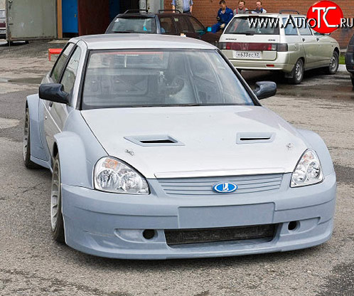 11 799 р. Передние крылья WTCC Лада Приора 21728 купе дорестайлинг (2010-2013) (Неокрашенные)  с доставкой в г. Майкоп