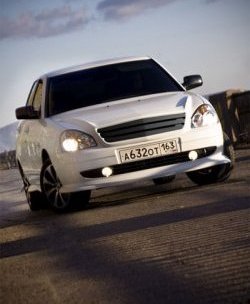 219 р. Накладка капота Elite Лада Приора 21728 купе дорестайлинг (2010-2013) (Неокрашенный)  с доставкой в г. Майкоп. Увеличить фотографию 2