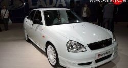 3 699 р. Накладка переднего бампера Lada Priora Sport Лада Приора 2172 хэтчбек дорестайлинг (2008-2014) (Неокрашенная)  с доставкой в г. Майкоп. Увеличить фотографию 4