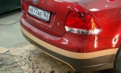 5 749 р. Накладка заднего бампера Racing  Volkswagen Polo  5 (2009-2015) седан дорестайлинг (Неокрашенная)  с доставкой в г. Майкоп. Увеличить фотографию 3