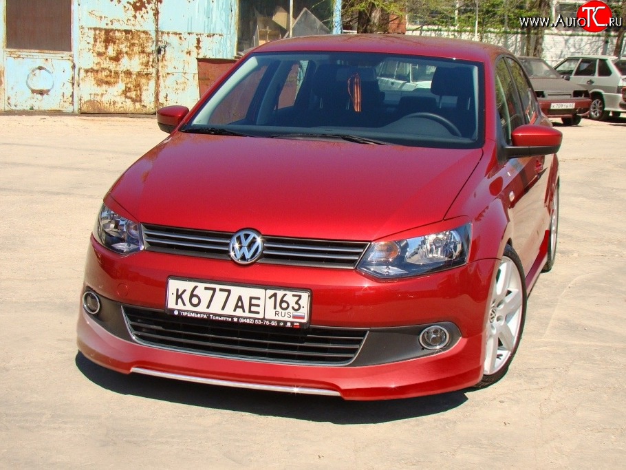 1 149 р. Реснички Racing Volkswagen Polo 5 седан дорестайлинг (2009-2015) (Неокрашенные)  с доставкой в г. Майкоп